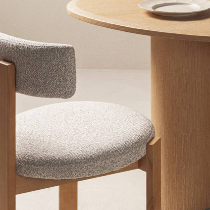 Stuhl MARTIN beige-cremefarben Naturholz