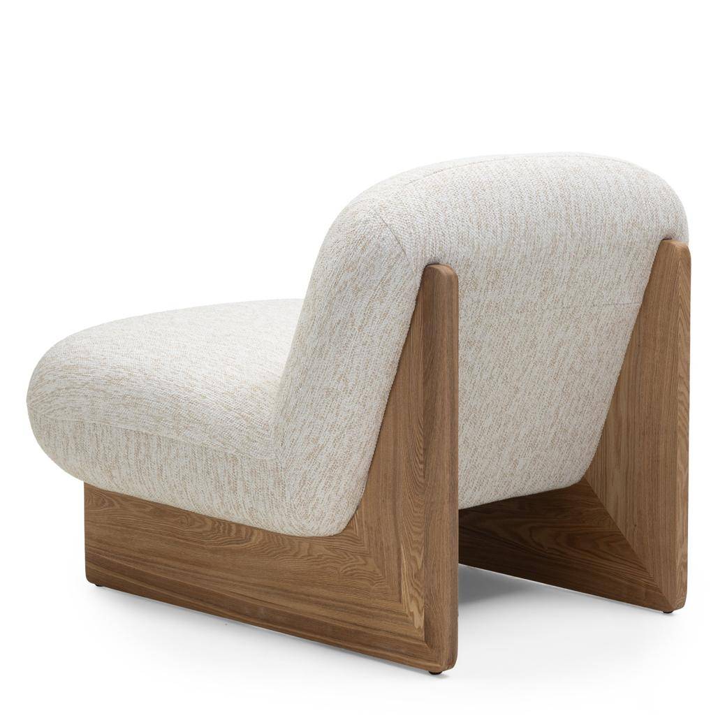 Poltrona lounge MAMET beige forme arrotondate