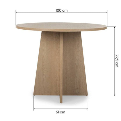 Tavolo da pranzo rotondo CRANE II 100 cm Rovere