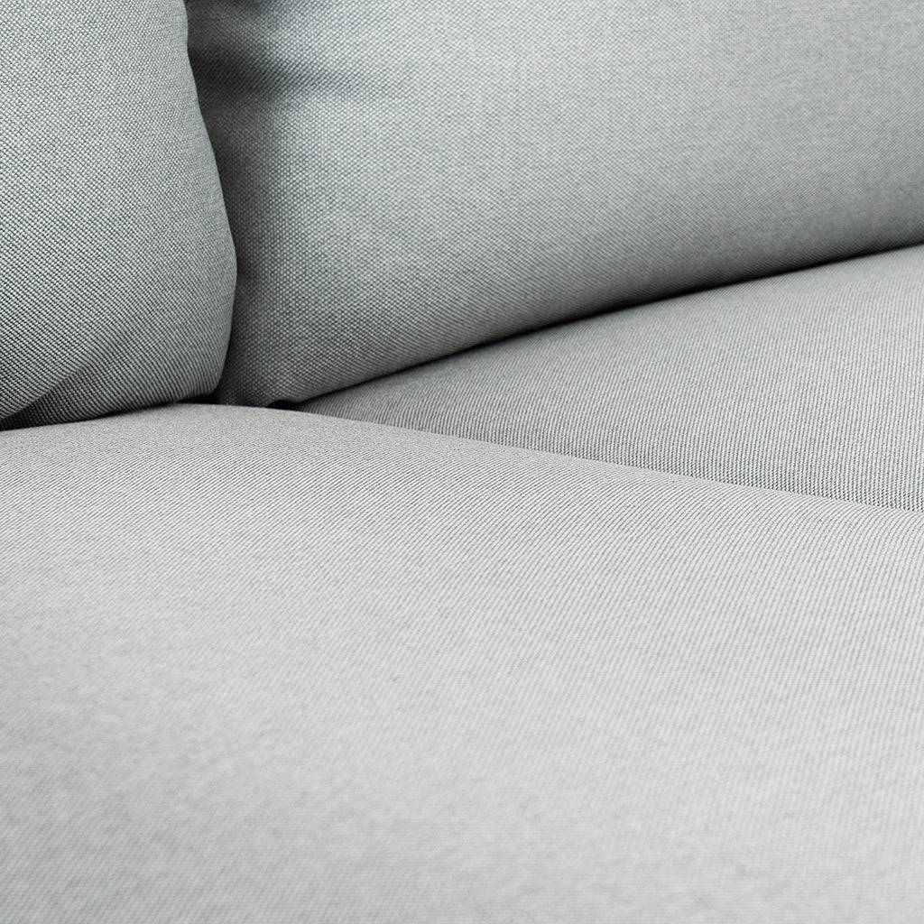3-Sitzer-Sofa POSH WOOD – Platin, Naturholz