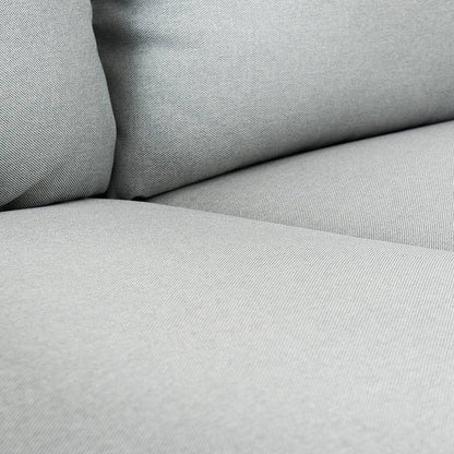 3-Sitzer-Sofa POSH WOOD – Platin, Naturholz