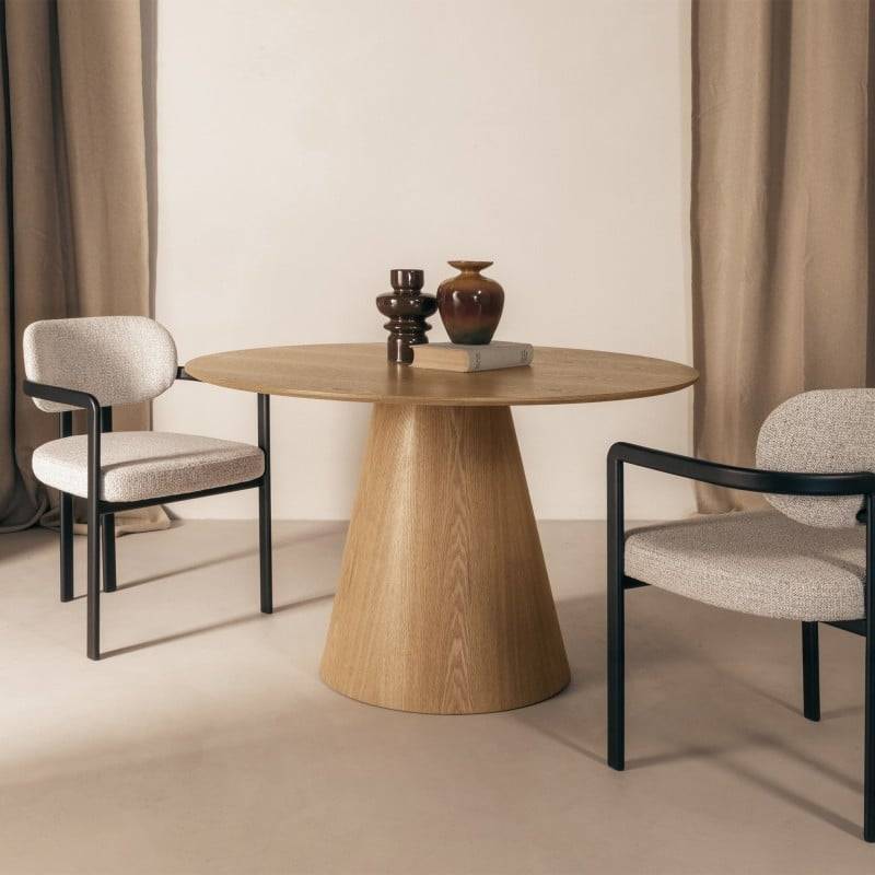 NORAN Esstisch 120 cm Rund Natur