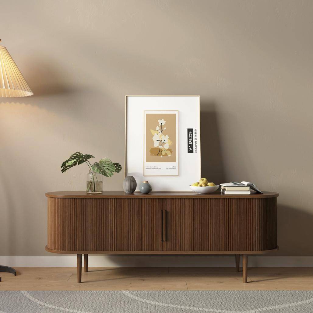 TV-Schrank ORA mit Schiebetüren, Nussbaum