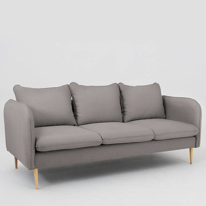 Sofa POSH WOOD 3-Sitzer - Stahl, Naturholz