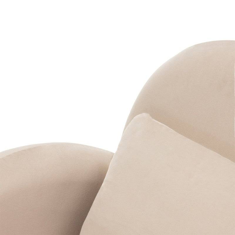 Loungesessel JADA hellbeige Samt