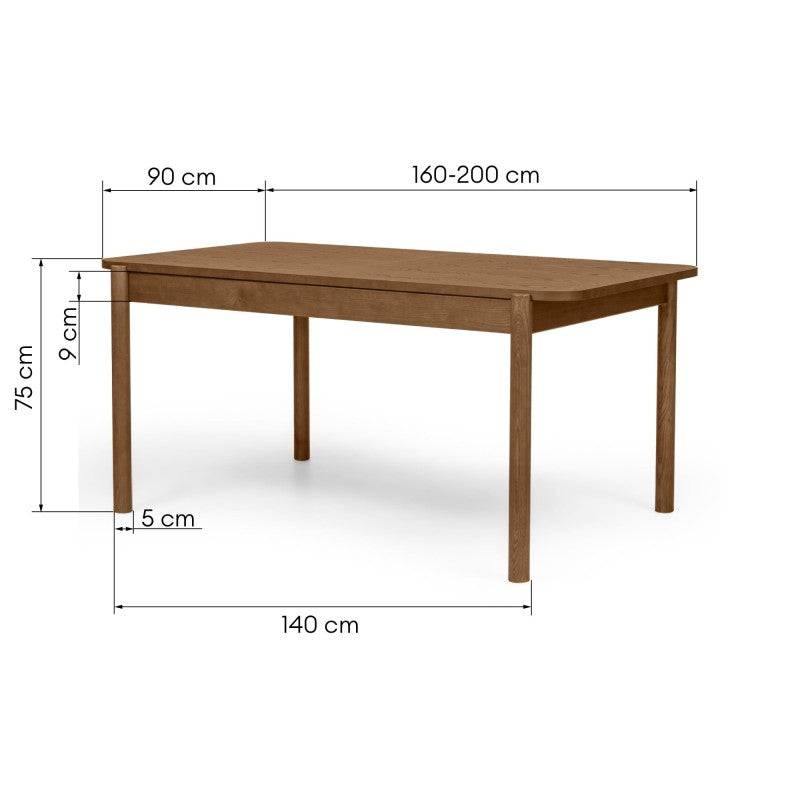 Tavolo MORENO allungabile 160-200 cm, marrone