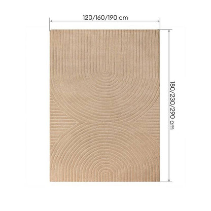 Rechteckiger Teppich MORO, Wolle, dunkelbeige