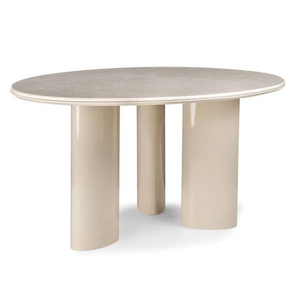 RIONA Tavolo da Pranzo 160 cm, Beige Chiaro/Marmo