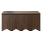 TIM Villa Walnut Nightstand with Wave Design