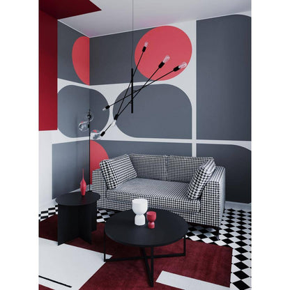 2-Sitzer-Sofa AMBIENT Dark Pepita Schwarz