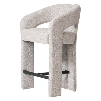 Sgabello imbottito JOEL, grigio-beige