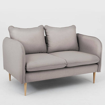 POSH WOOD 2-seater Sofa - Steel, natural wood