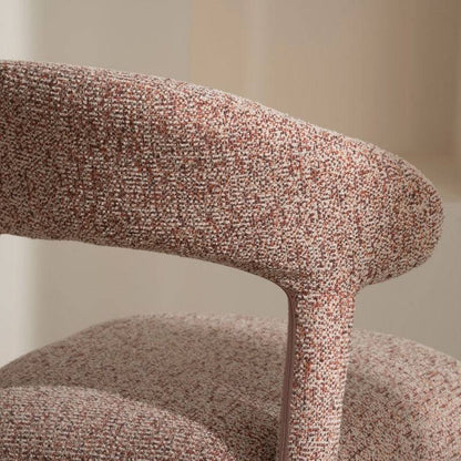 Sedia imbottita IROKIH, melange beige e bordeaux