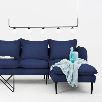 Ecksofa POSH P – Tinte, Schwarz