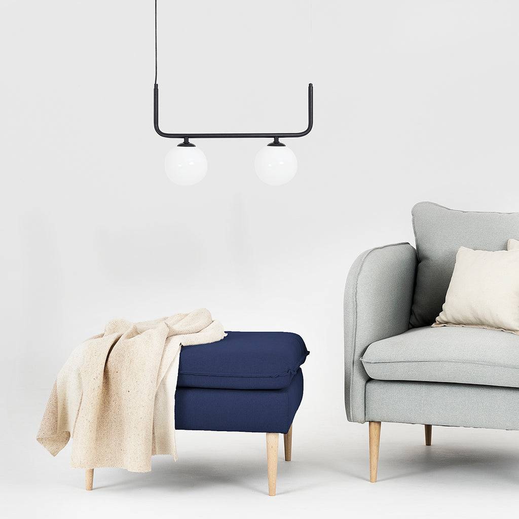 Pouf POSH WOOD - Ink, Legno Naturale