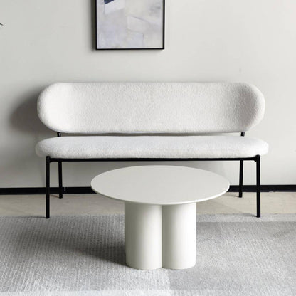 Tavolino Caffè LAVANO 80 cm, tondo, grigio beige