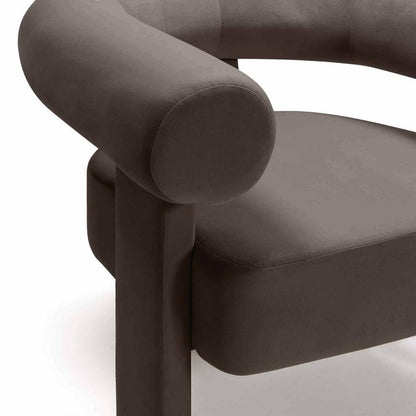 Poltrona ATYPIQUE, marrone, velluto
