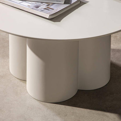 Tavolino Caffè LAVANO 80 cm, tondo, grigio beige