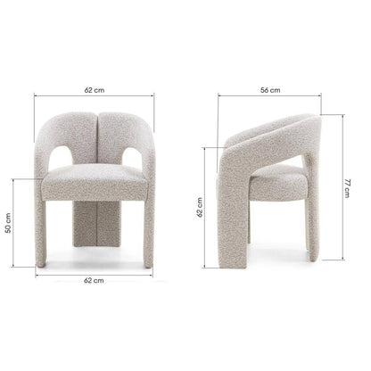 Polsterstuhl JOEL, grau-beige