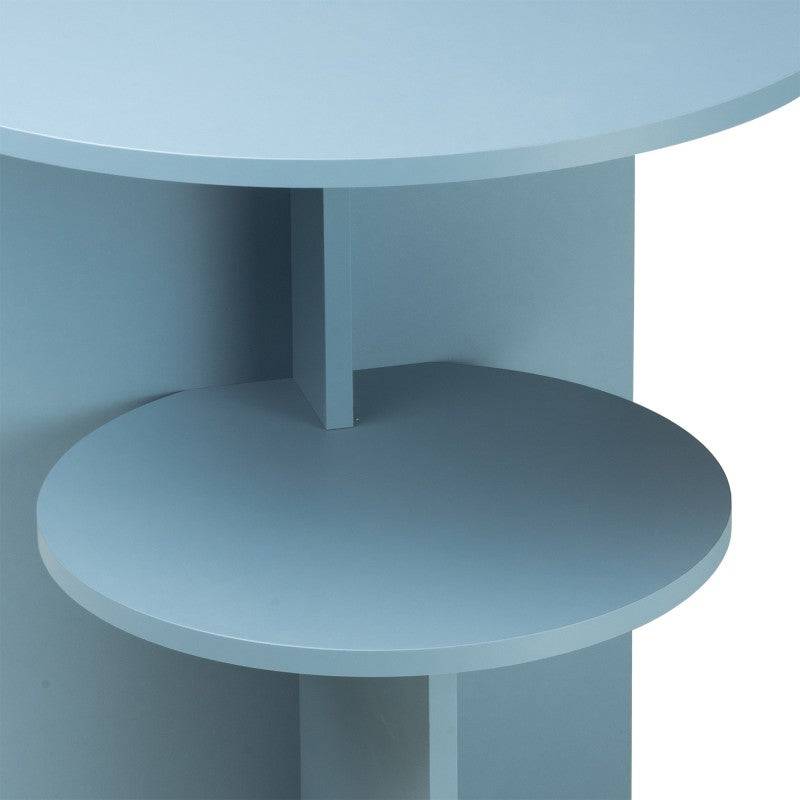Tavolino ESO rotondo, blu gesso