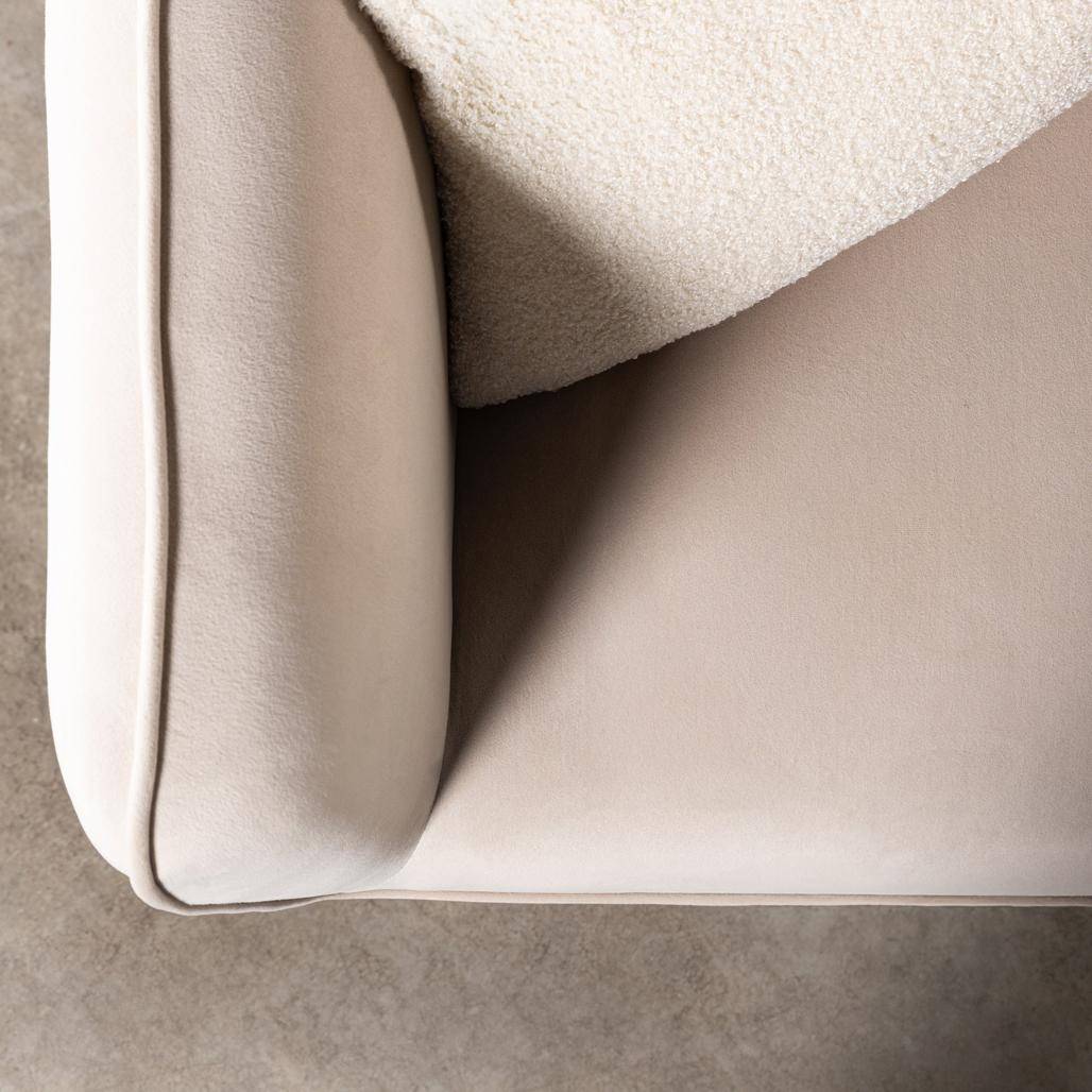 Sedia girevole MAREL beige chiaro velluto