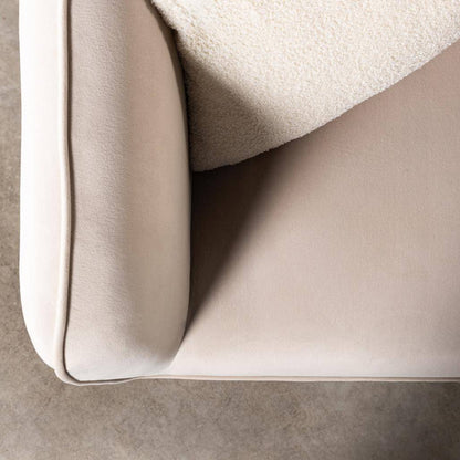 Sedia girevole MAREL beige chiaro velluto