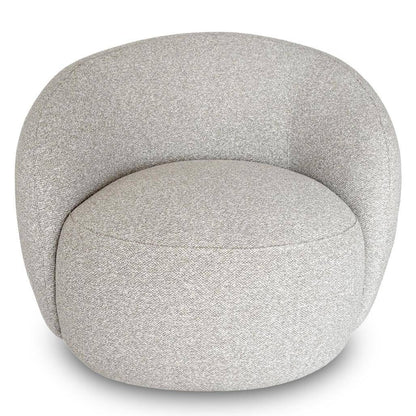 Poltrona Girevole NORA, Beige, Forme Arrotondate