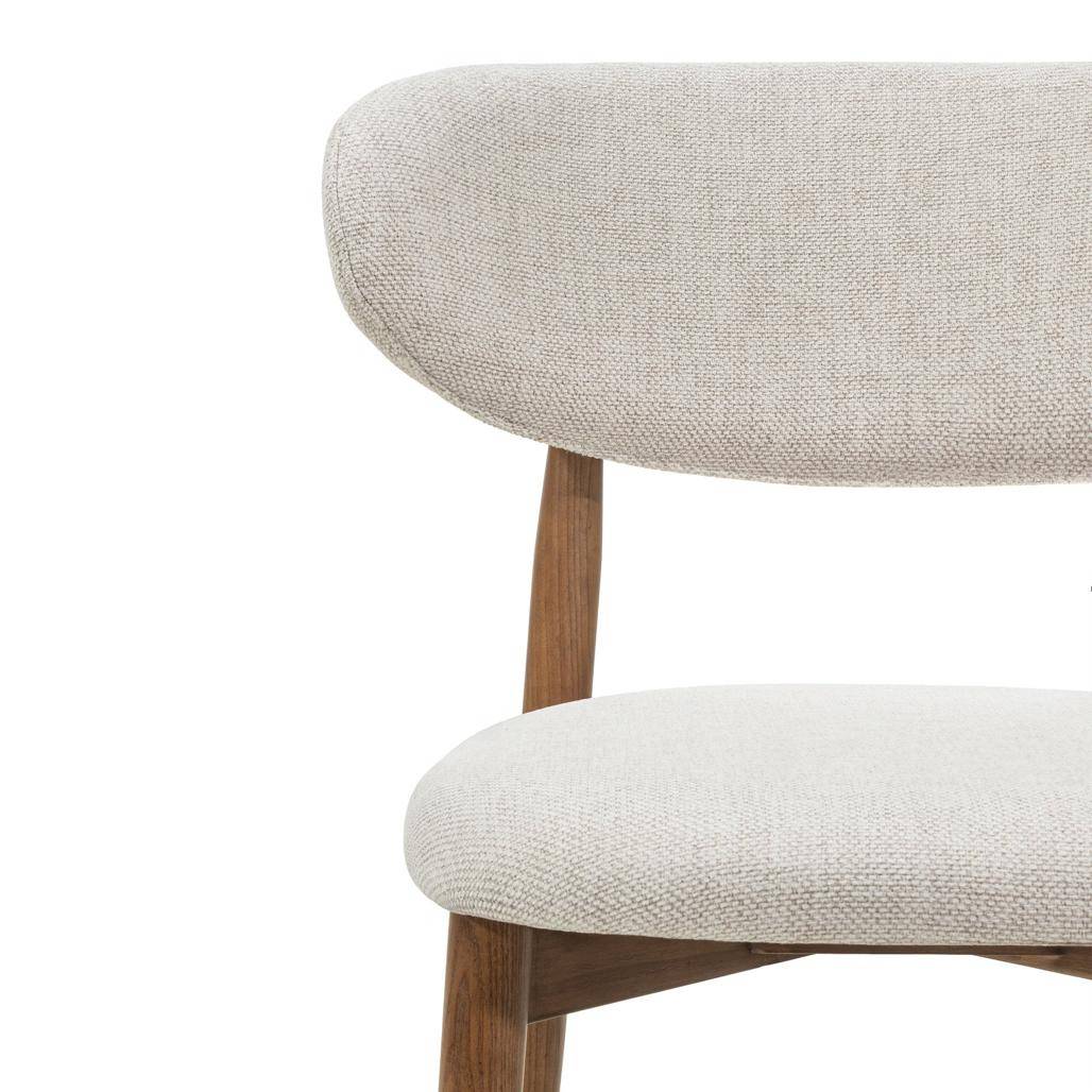 Sedia da Pranzo MIRALI Beige e Marrone