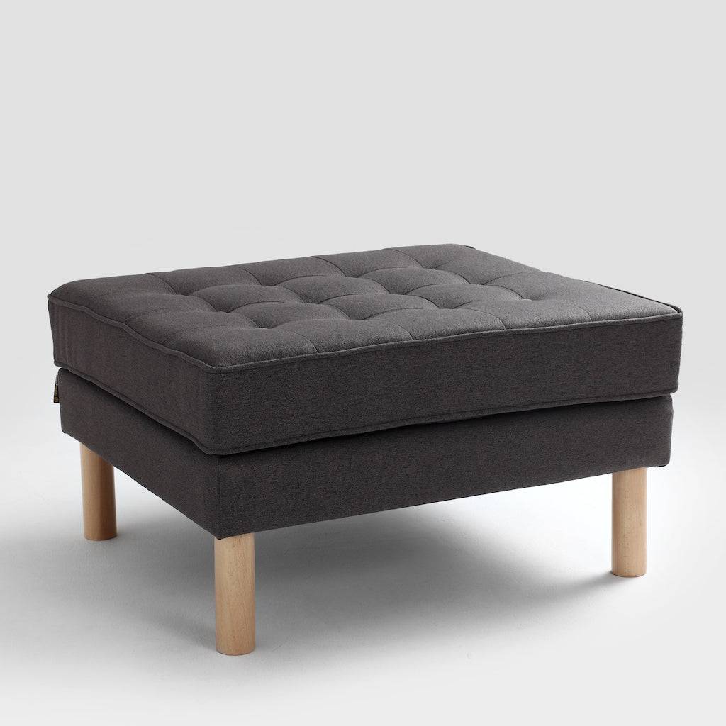 Pouf TOPIC WOOD 75, Carbon, Naturholz