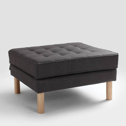 Pouf TOPIC WOOD 75, Carbon, Naturholz