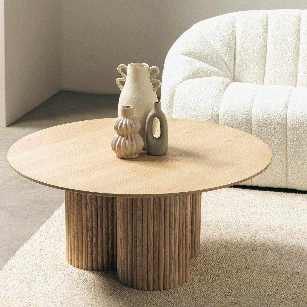 Beistelltisch NAORA II rund 100 cm, Eiche und Esche
