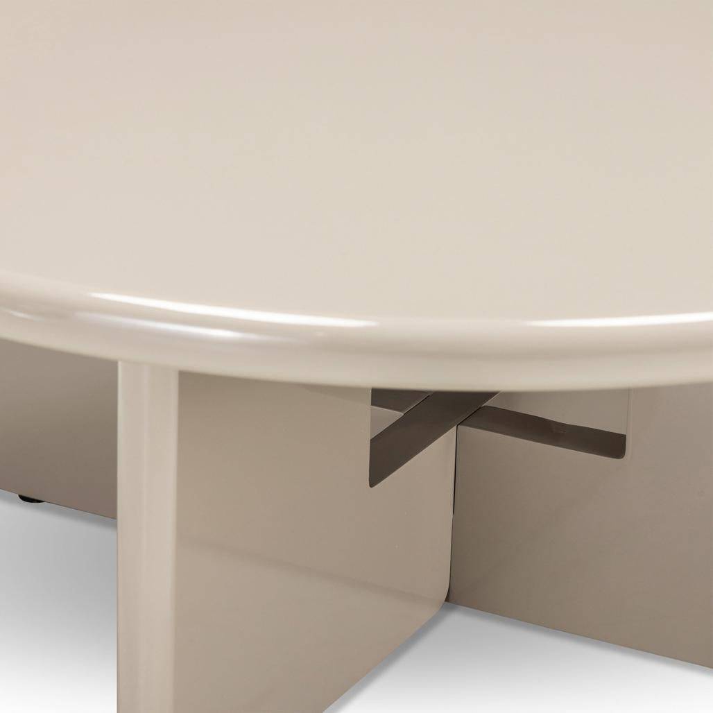 Couchtisch LARNA 80 cm Hochglanz Beige