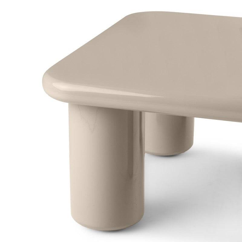 Tavolino MURIEN 70 cm, beige scuro, lucido
