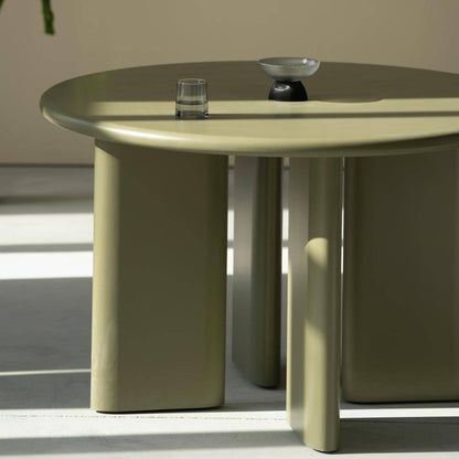 Tavolo da Pranzo MOLIQ 120 cm, Rotondo, Verde Oliva