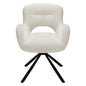 Sedia girevole COZAL, beige chiaro, gambe nere