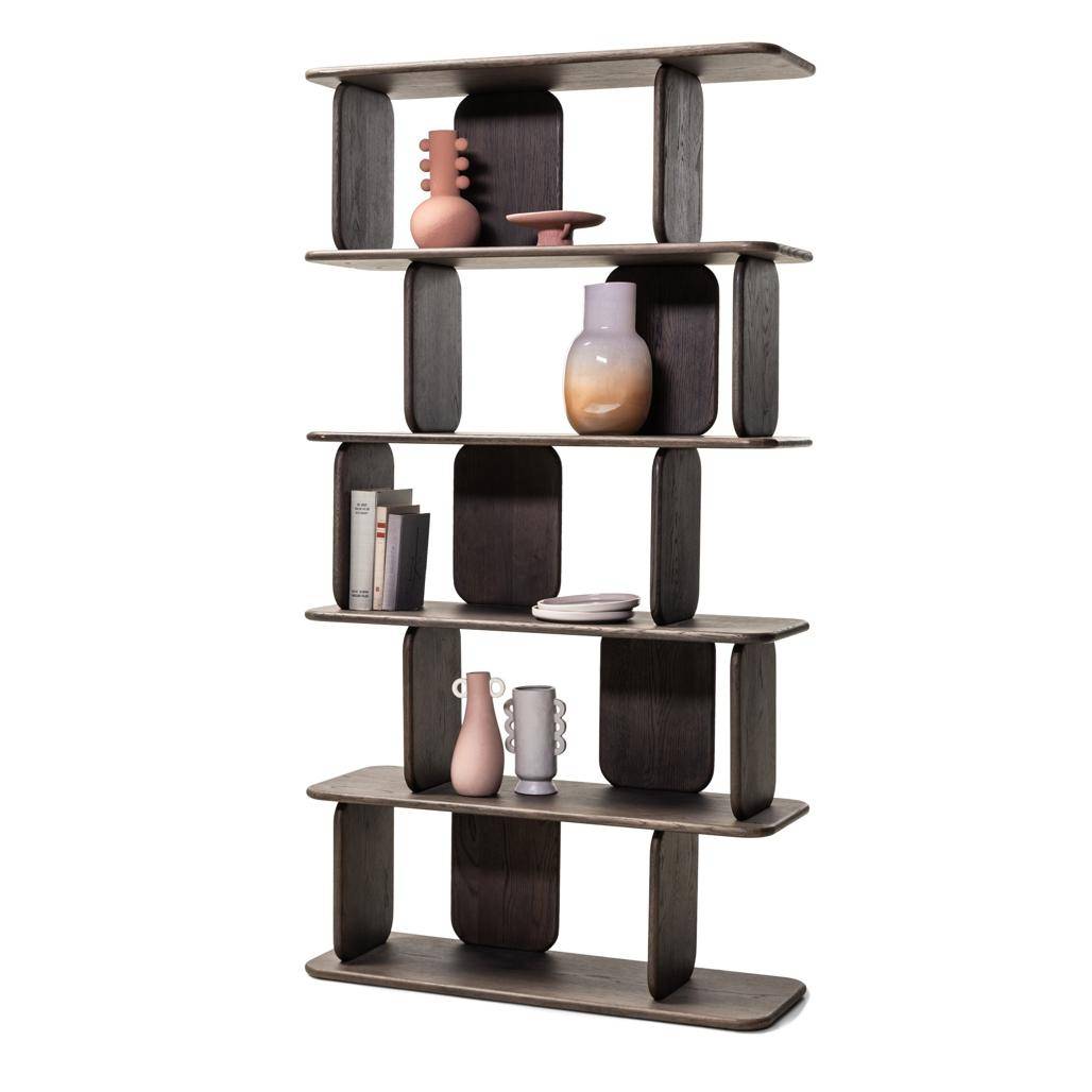 Scaffale arrotondato SALA, marrone espresso
