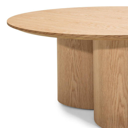 Couchtisch NAORA, rund, 100 cm, Wildeiche Natur