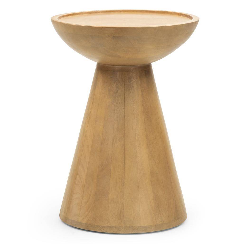 Tavolino Laterale TURI Legno Mango Rotondo 40 cm