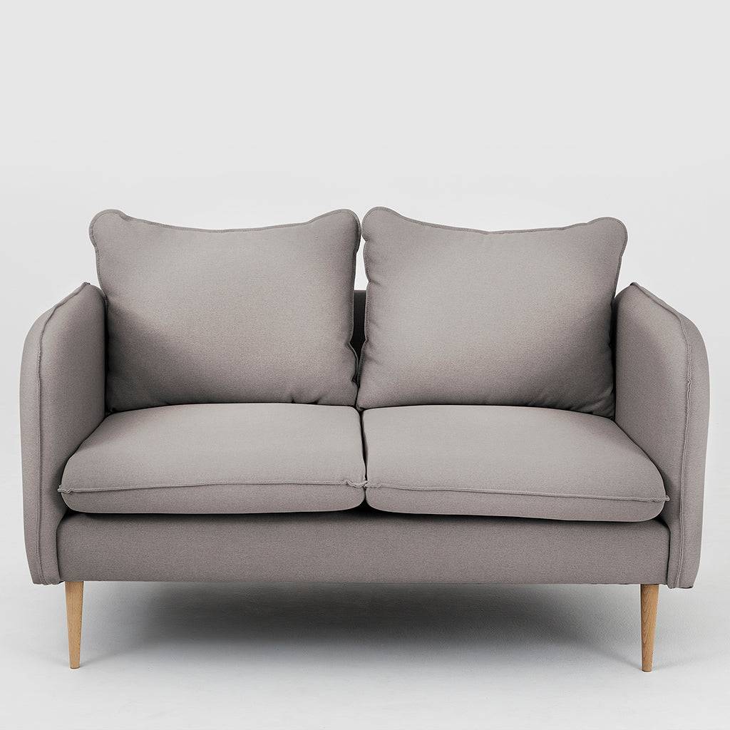 POSH WOOD 2-seater Sofa - Steel, natural wood