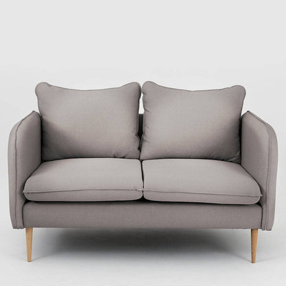 POSH WOOD 2-seater Sofa - Steel, natural wood