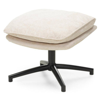 Drehbarer Sessel MERANO beige mit Hocker