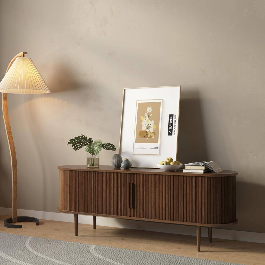 TV-Schrank ORA mit Schiebetüren, Nussbaum