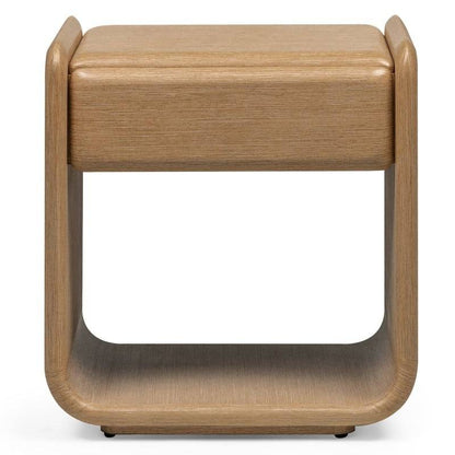 Comodino OXN con cassetto, rovere naturale