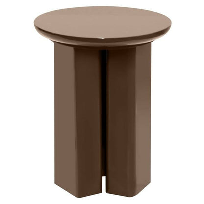 Tavolino Laterale RIEB 40 cm Marrone Chiaro Lucido