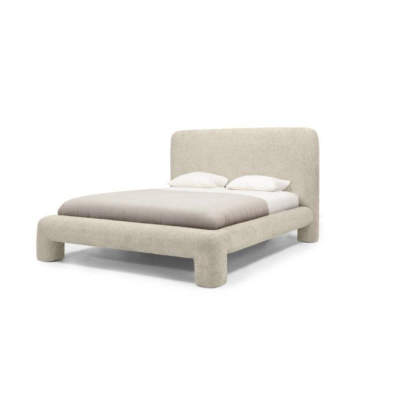 ROLLAND Letto Imbottito 160x200 cm Grigio Chiaro