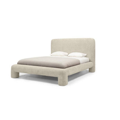 ROLLAND Letto Imbottito 160x200 cm Grigio Chiaro