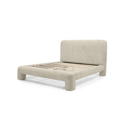 ROLLAND Letto Imbottito 160x200 cm Grigio Chiaro