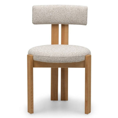 Stuhl MARTIN beige-cremefarben Naturholz