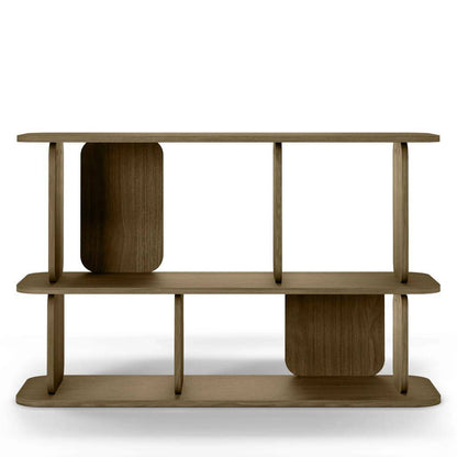 Scaffale basso arrotondato SALA, marrone espresso