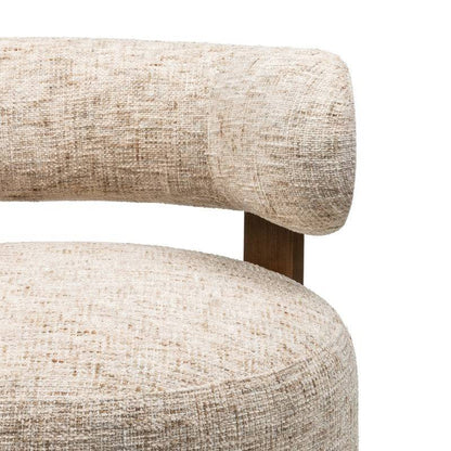 Loungesessel MARABELL, Beige-Grau/Nussbaum